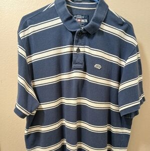 #314 Men's Authentic Classic Ecko Blue With White Stripe Collar Shirt Size XXL